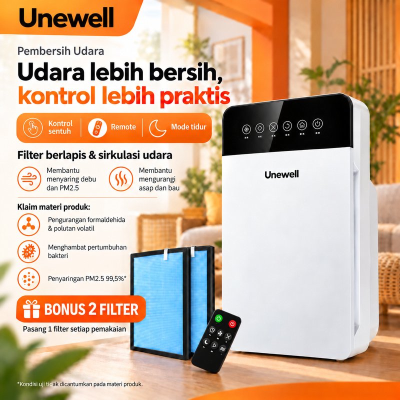 UNEWELL 2025 Air Purifier AP-02 PROMO Pembersih Udara Dengan Hepa Filter