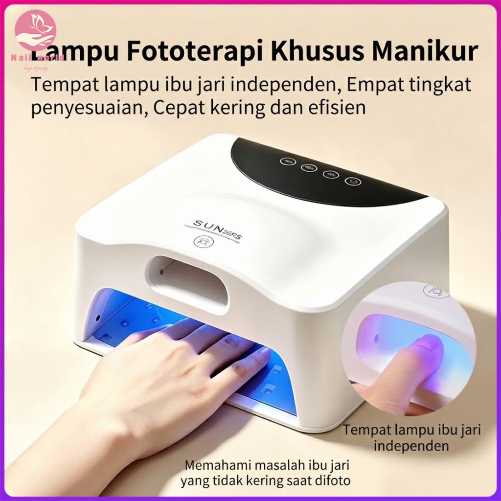 Jual Nail World SUN 26RS Lampu Kuku UV LED 69 LED Cepat Kering - Lampu ...