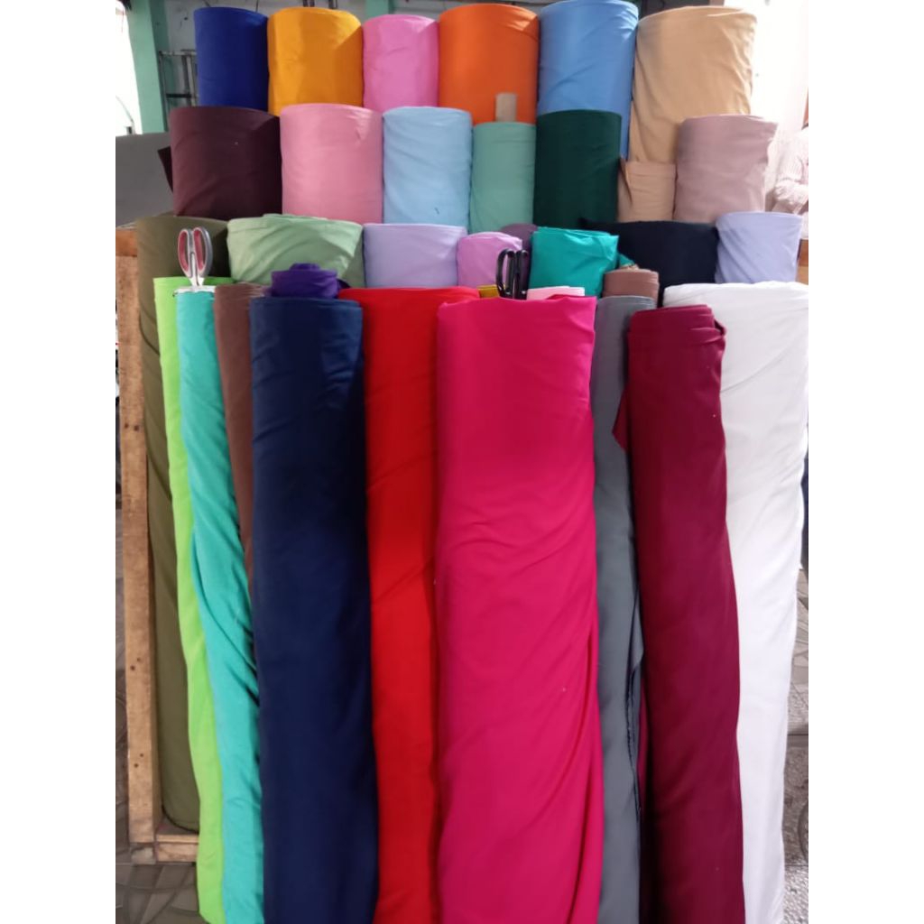 Jual Kain Polymicro Kain Katun Polos L=2.4m | Shopee Indonesia