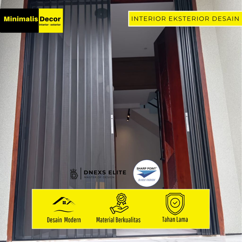 Jual Aluflex Mesh Door Sharp Point Anti Nyamuk Pintu Aluminium Lipat ...