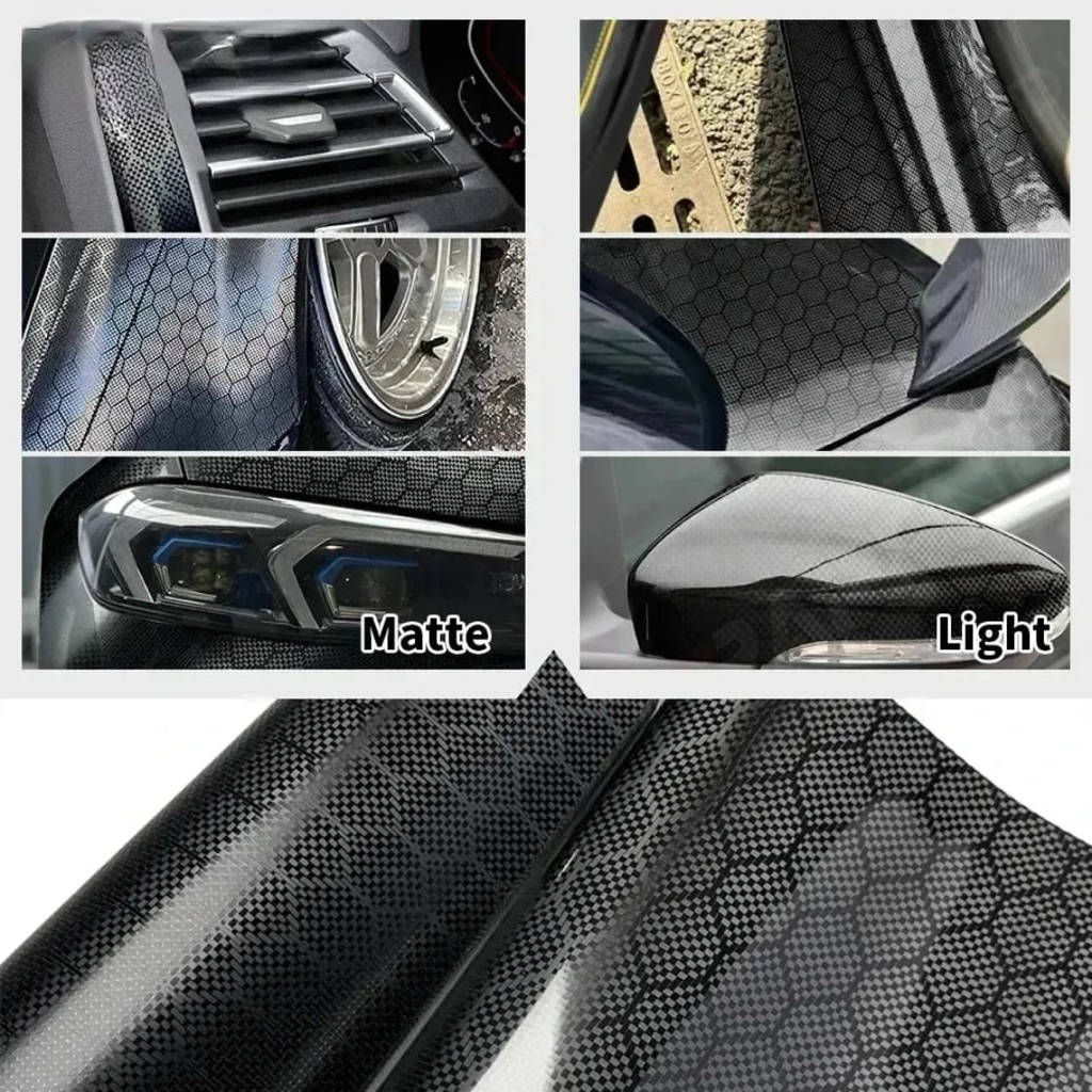 Jual Stiker Carbon PET Hexagonal Doff Sticker Karbon PET Hexagonal ...