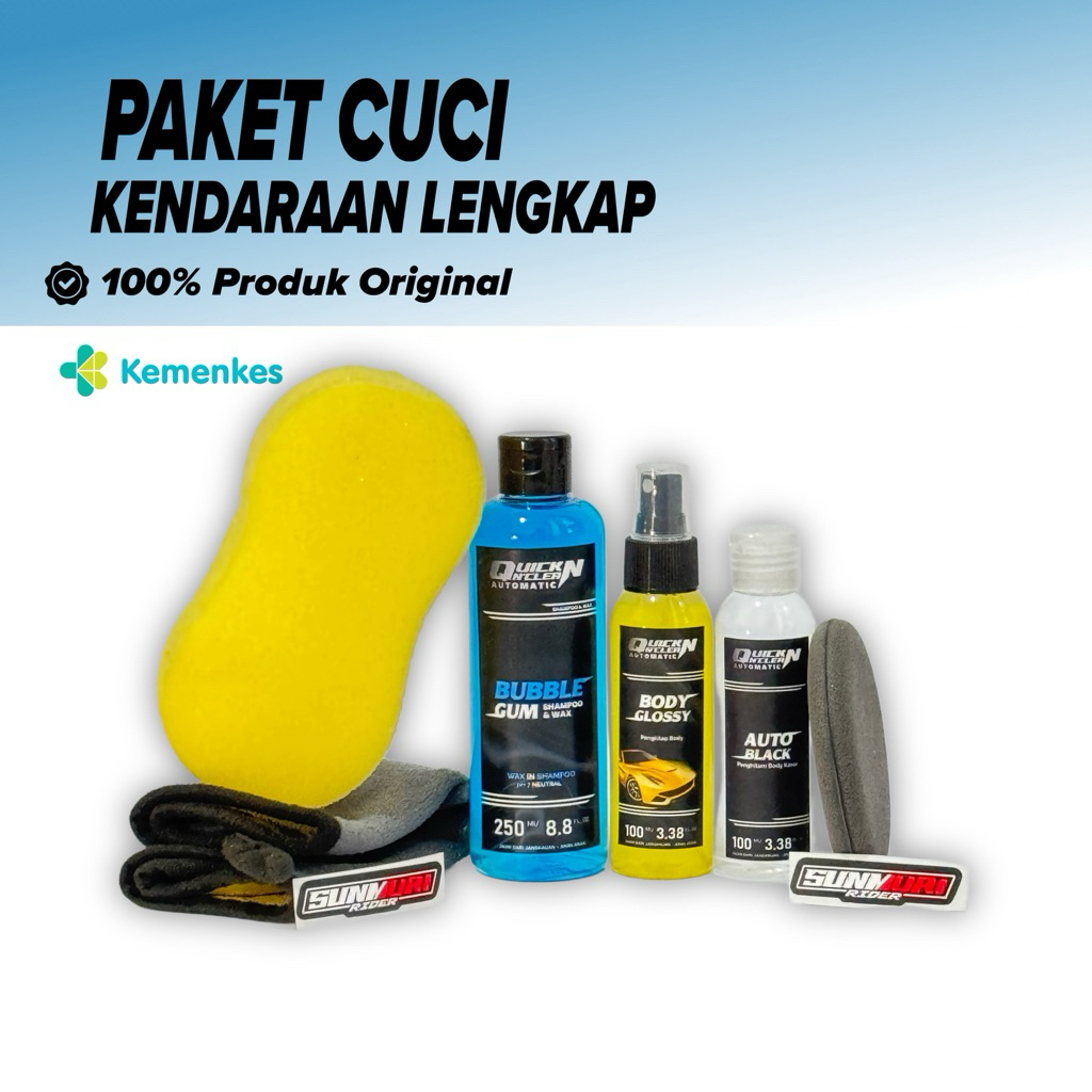 Jual PAKET CUCI MOTOR LENGKAP by QUICK NCLEAN Sabun Cuci Motor ...