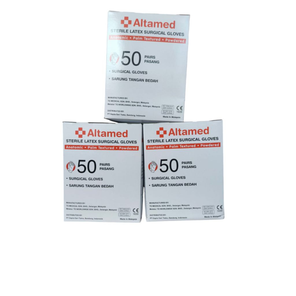 Jual Sarung tangan steril Altamed Powder/handscoon steril Altamed ...