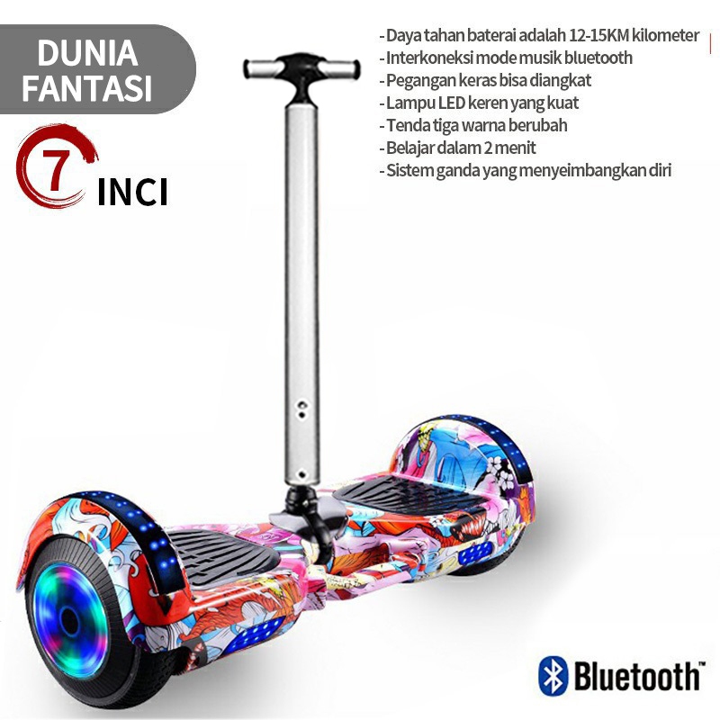 LiVing Terbaru Smart Balance Wheel 7Inch Smart Balance Wheel with Bluetooth  Speaker A8 Scooter Electric
