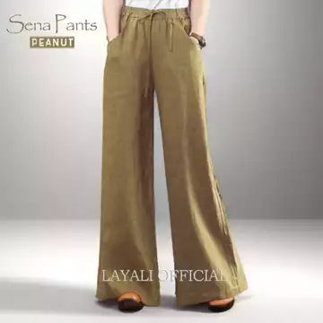 Celana Kulot Sena Polos Premium Linen By Layali
