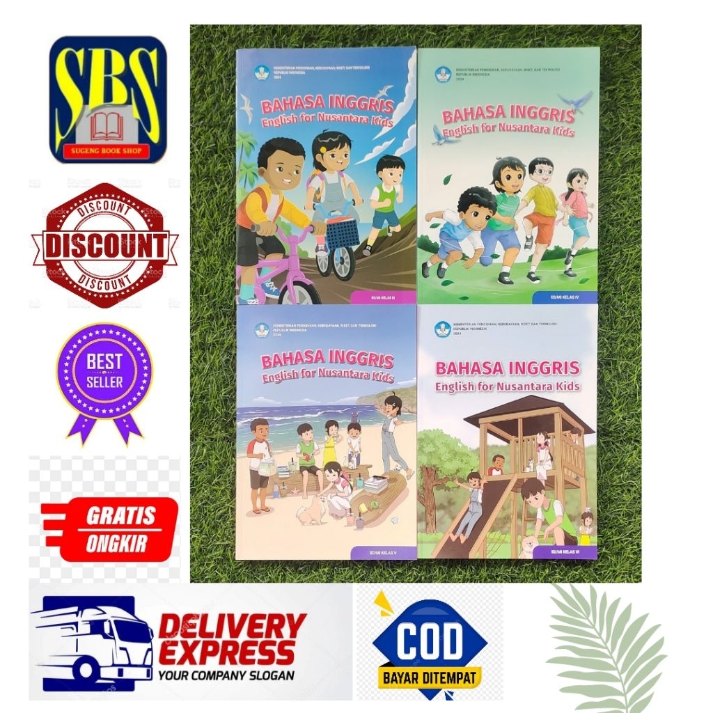 Jual Buku BAHASA INGGRIS SD Kelas 3,4,5,6 English For Nusantara KIDS ...