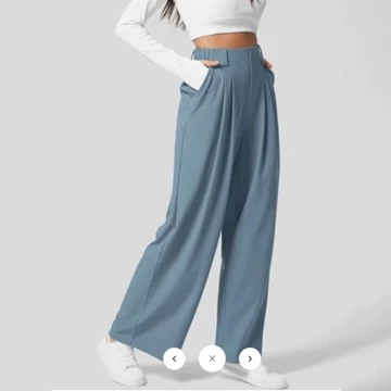 TERITORY Straight Pants High Waisted Culotte Celana Panjang Kulot Wanita Casual Formal