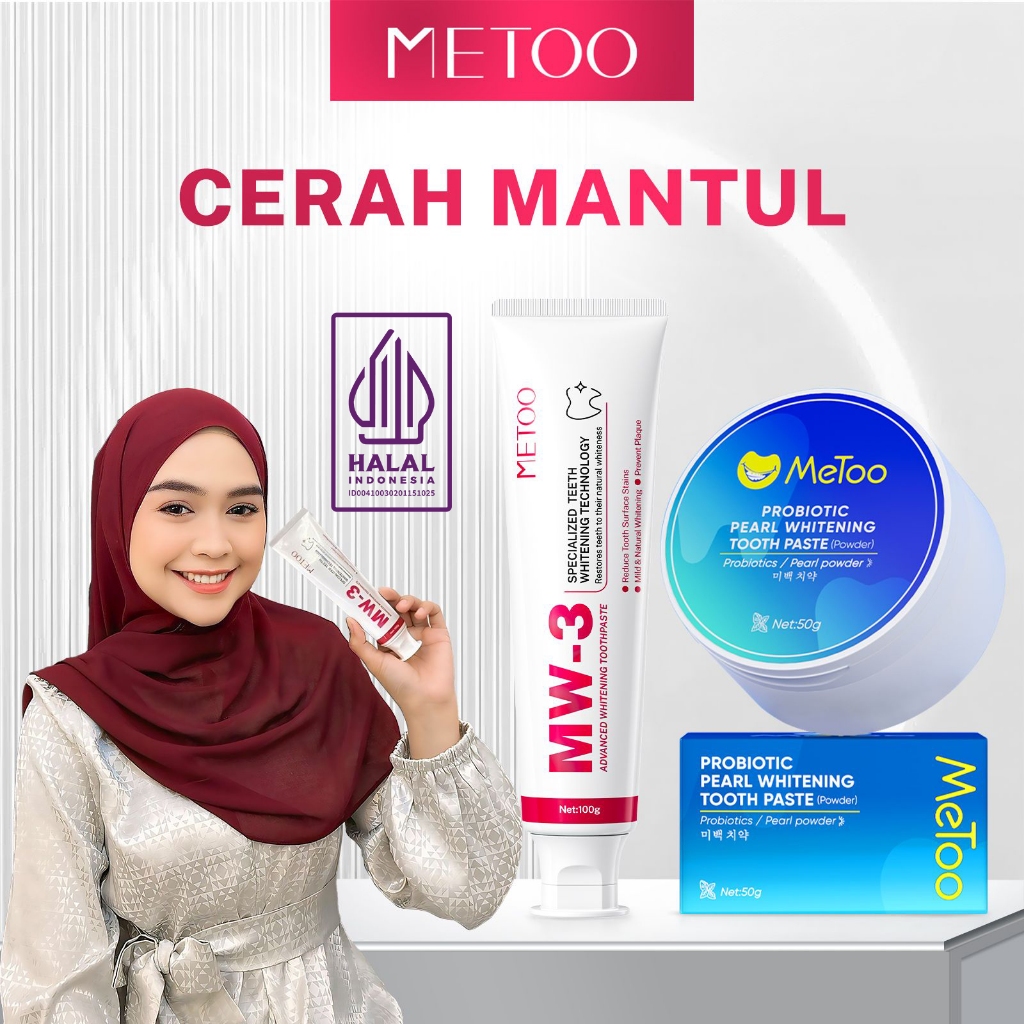 Jual [MURAH BGT] METOO Teeth Whitening- 1pcs ToothPowder 50gr / 1pcs ...