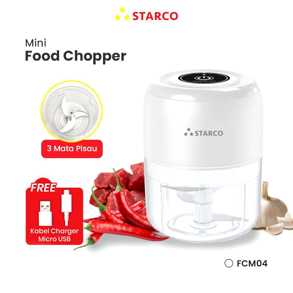 Jual Starco Portable Food Processor / Mini Food Chopper USB Charge ...