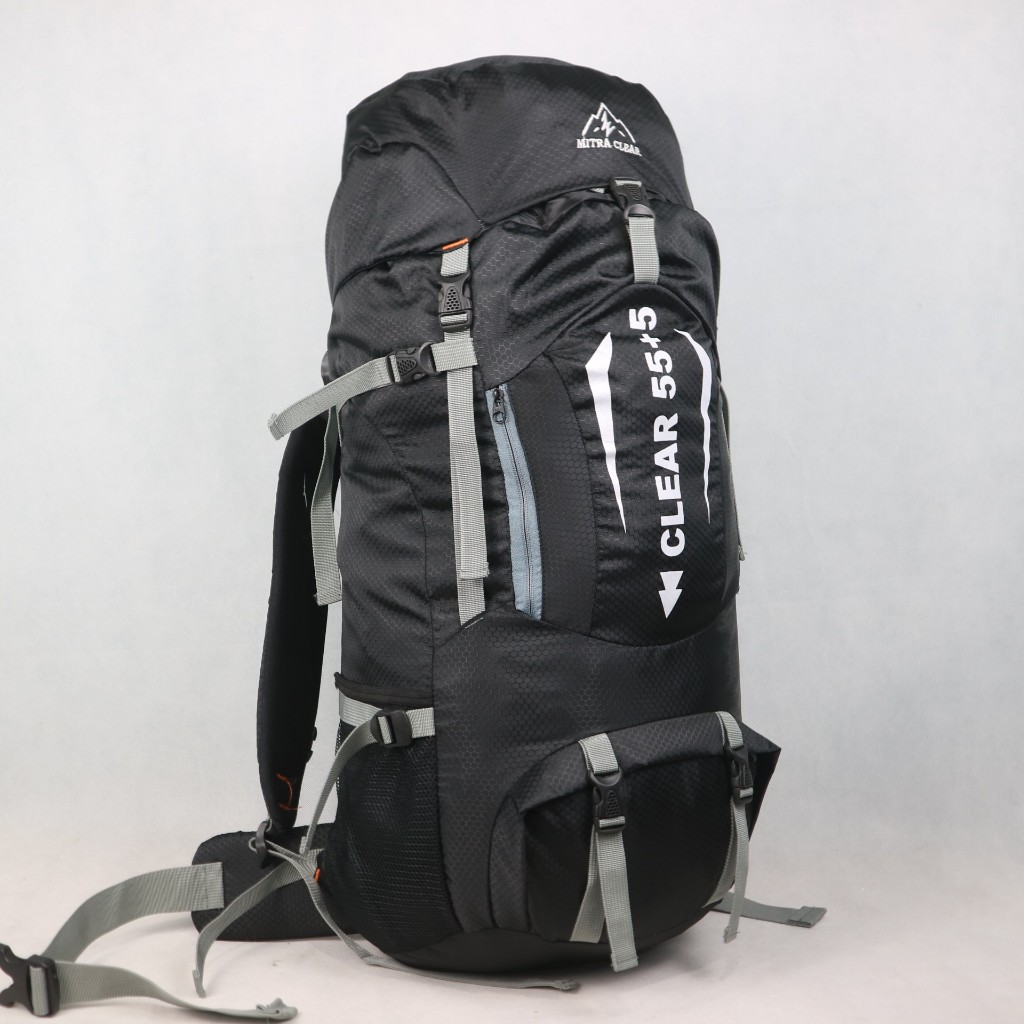 Tas Ransel Gunung Carrier 55 Liter Fiber - Hiking Camping Bag Backpack