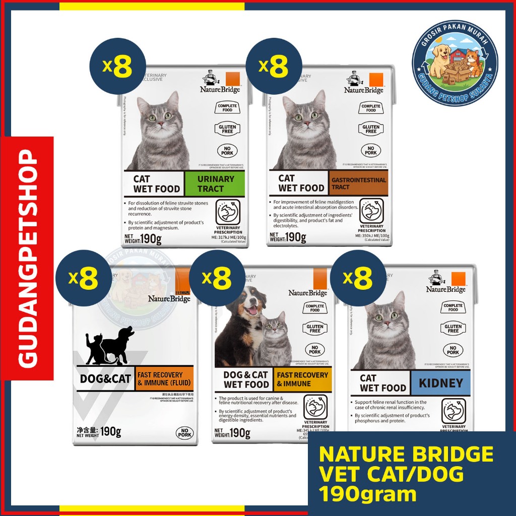 Jual Nature Bridge Vet Wet Food 190gr Recovery Gastrointestinal ...