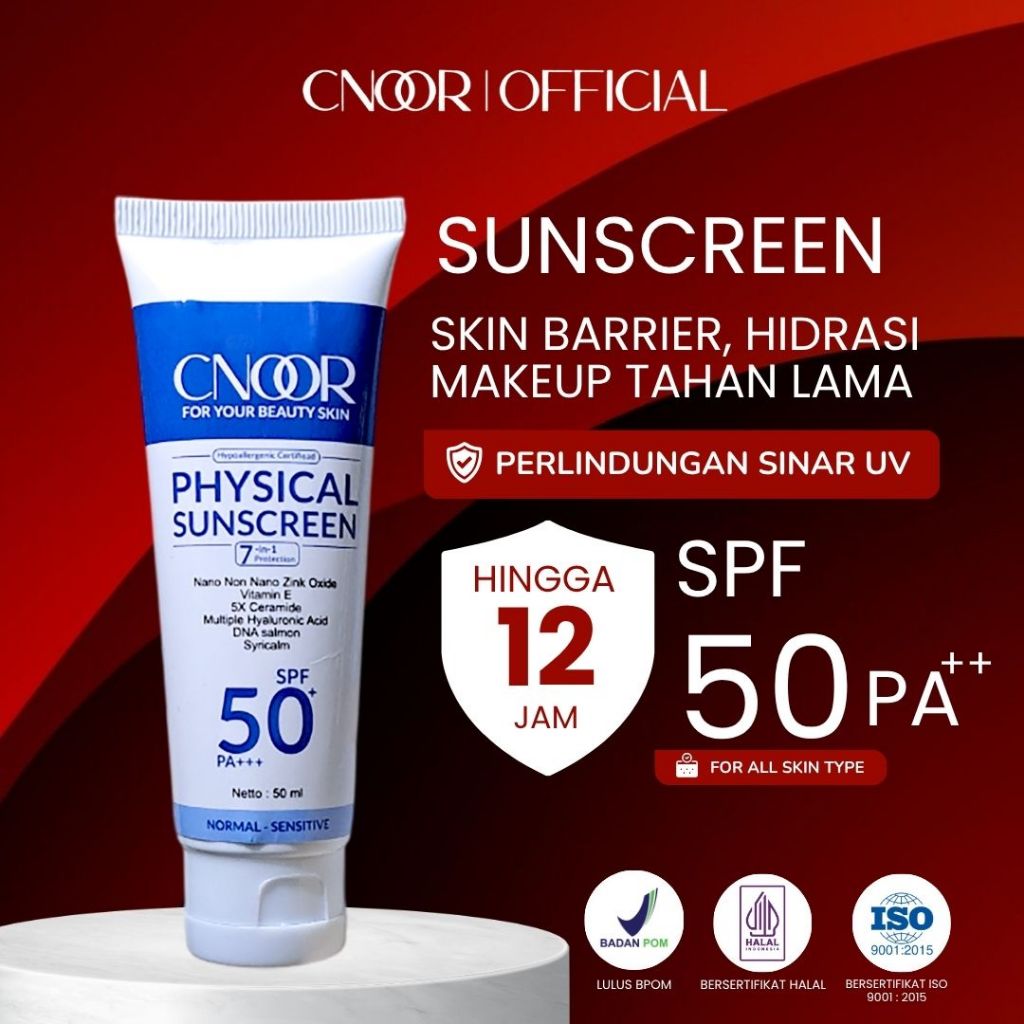 Jual [NEW] Physical Sunscreen SPF 50 PA+++ - Sunscreen Wajah Non ...