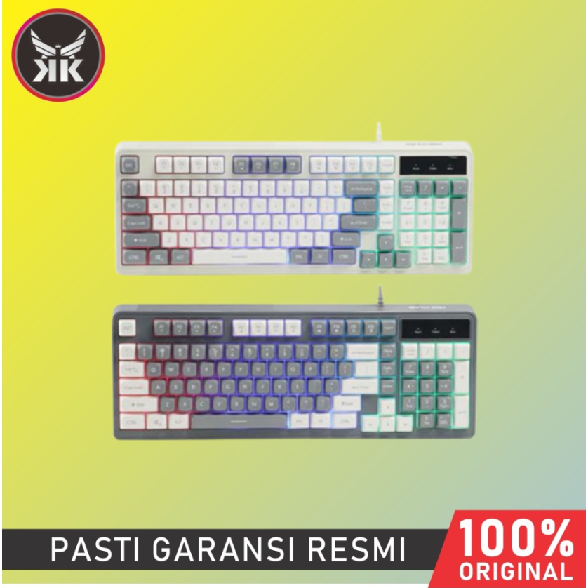 Jual REXUS K87M RETRO CLASSIC KEYBOARD MECHANICAL RGB LED DARK GREY ...