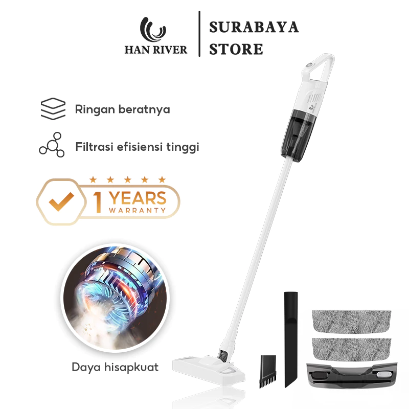 HAN RIVER Vacuum Cleaner Portable Hisap Dan Mengepel Vacuum Dan Pel Home Penyedot Debu HRXCQ01 - foto 1