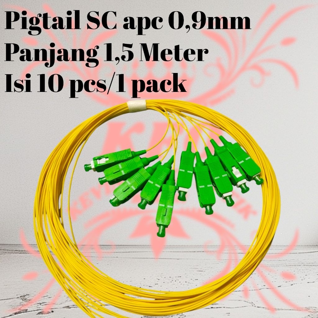Jual Pigtail SC APC 0,9mm 1,5 Meter isi 10 pcs/1 pack | Shopee Indonesia
