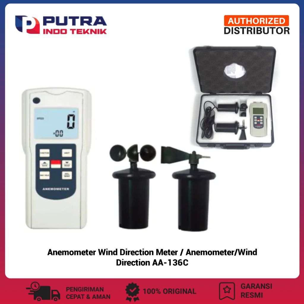 Jual Anemometer Digital AA-136C, anemometer tiga cangkir industri yang ...