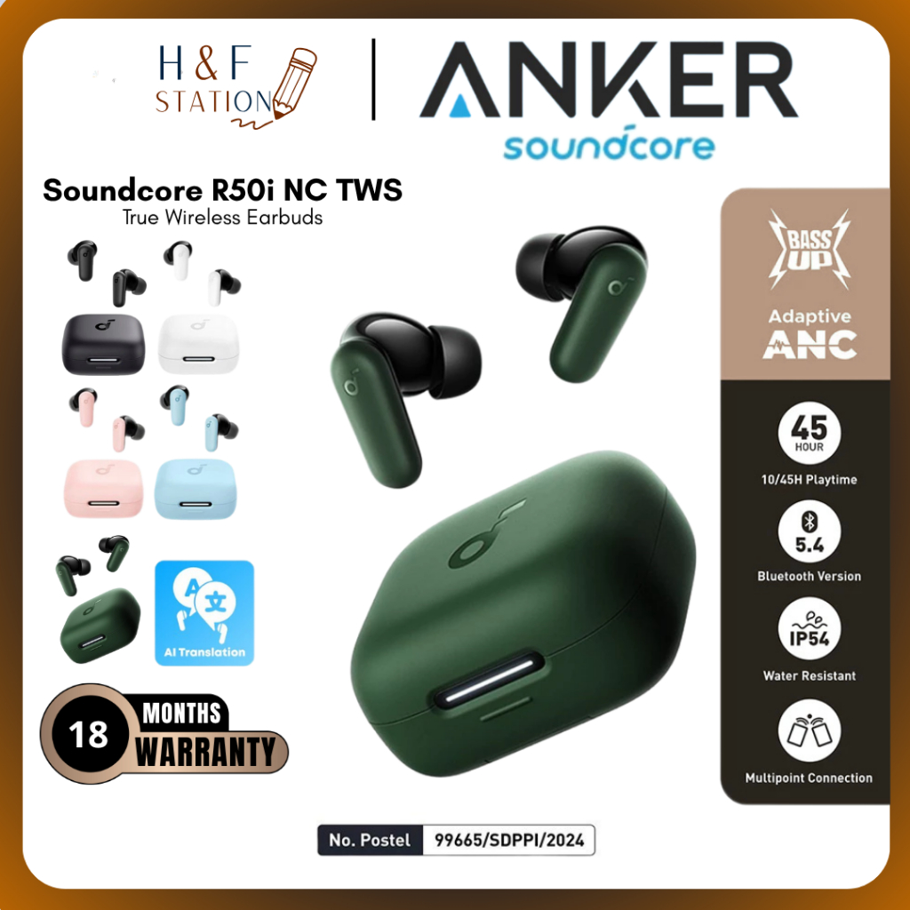 Jual [NEW LAUNCH] Soundcore Anker R50i NC Earbuds Adaptive Noise ...