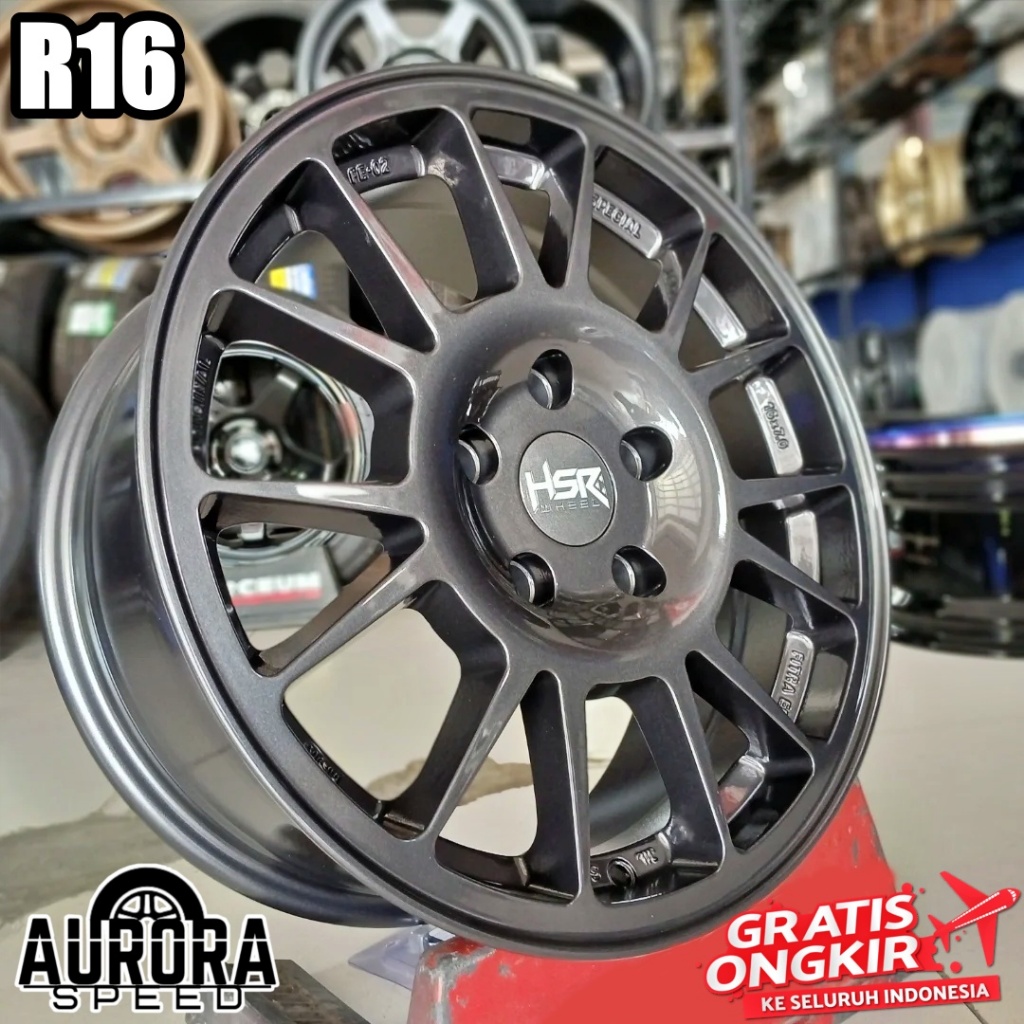 Jual Velg HSR FE02 R16x7 pcd 5x114 grey untuk mobil Xpander Rush Xtrail ...