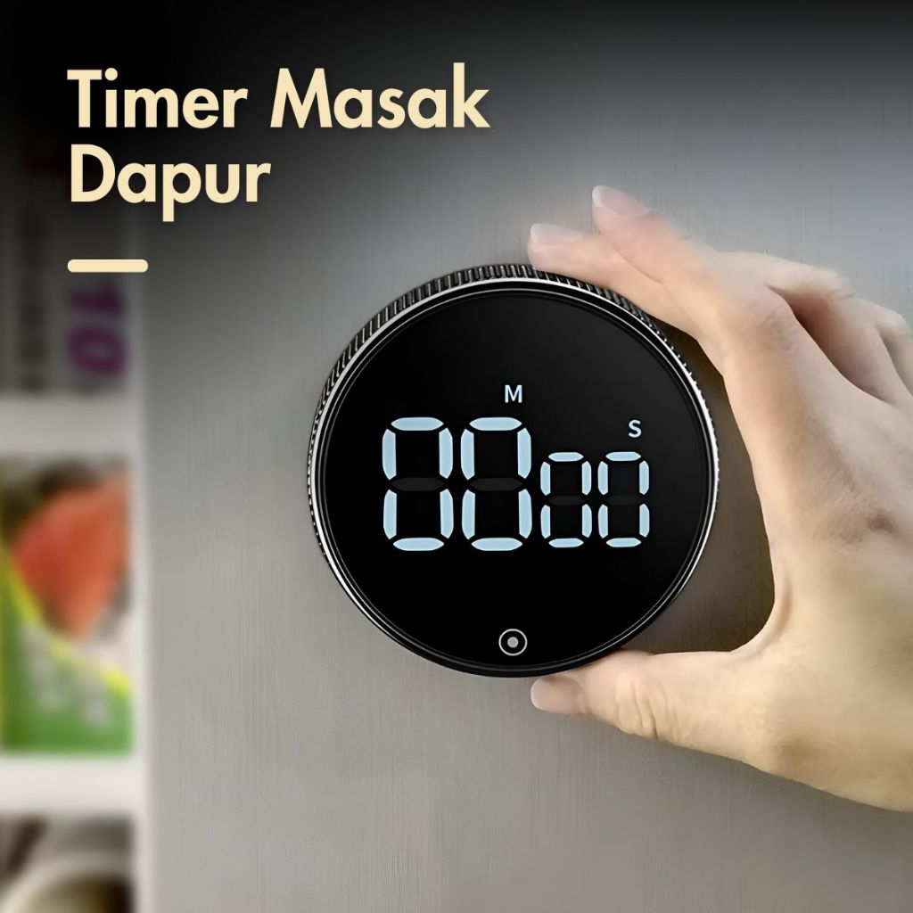 Jual Timer Masak Dapur Digital Rotary Kitchen Countdown - H-217 - Black ...