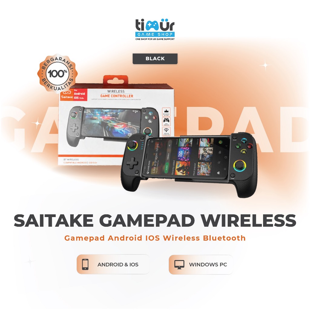Jual Stick Stik Gamepad Android IOS Wireless Bluetooth SAITAKE 7009F1 ...