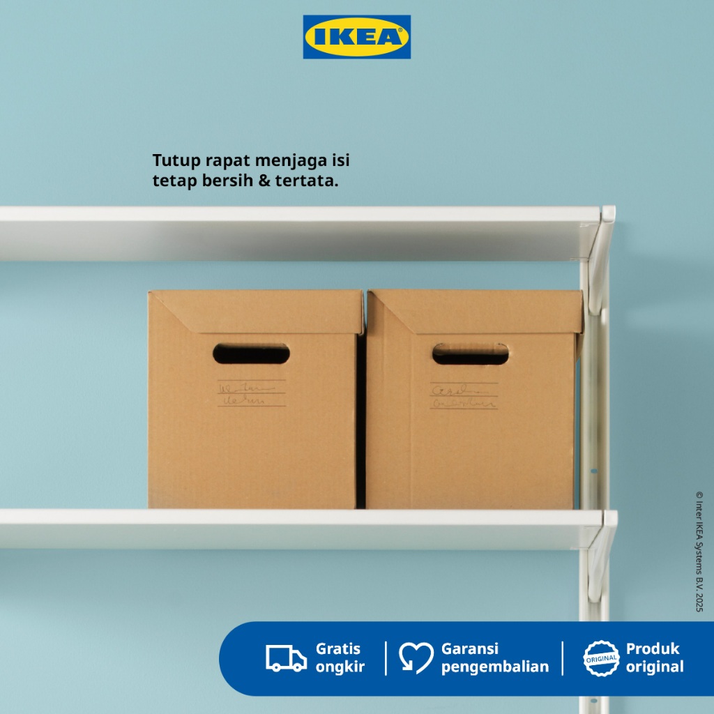Jual IKEA PAPPIS Kotak Penyimpanan Dengan Tutup Serbaguna 25x34x26cm ...