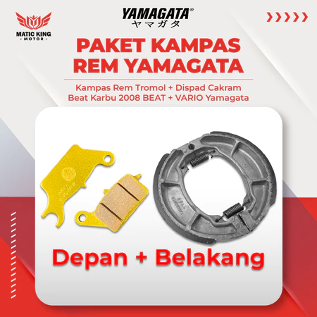 Yamagata Paket Kampas rem dispad discpad depan belakang Honda Beat Vario Scoopy Spacy 110/125 Karbu Fi eSP POP Street Old KZL