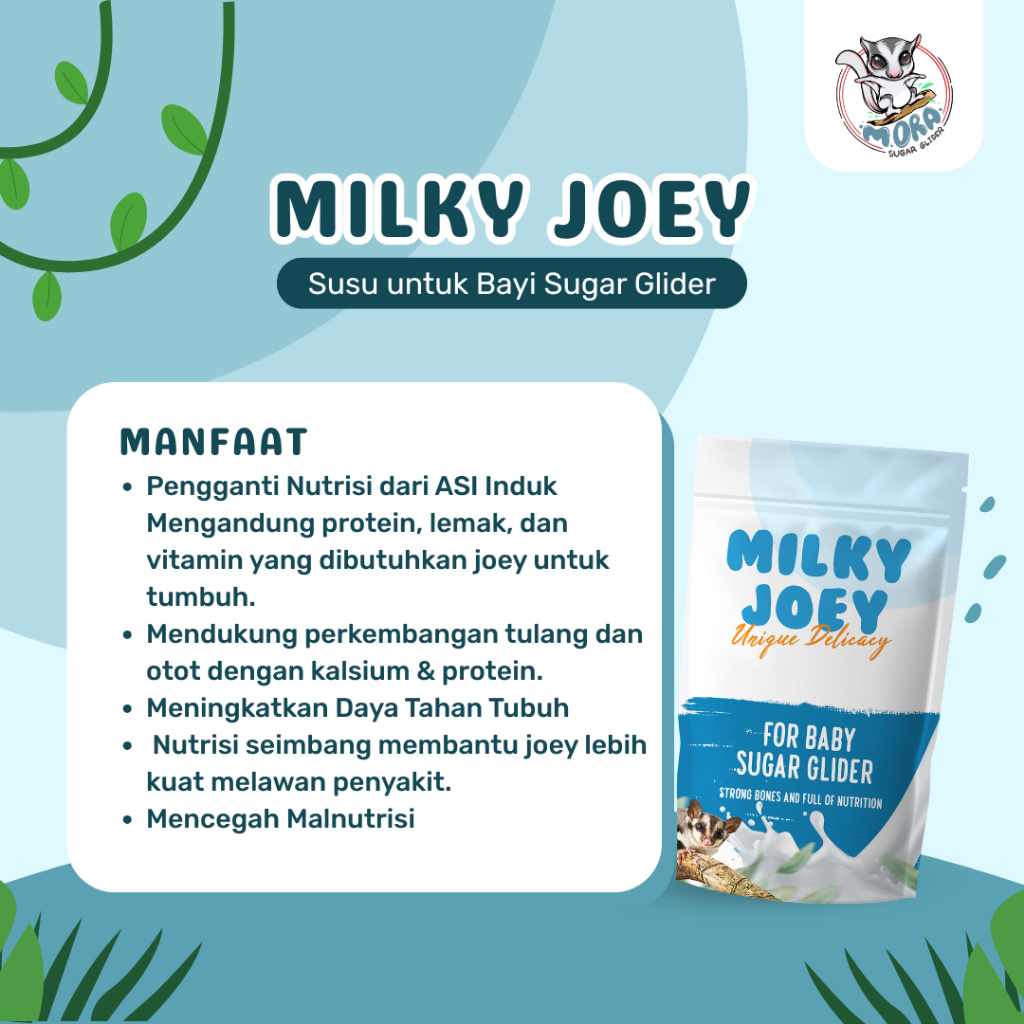 Jual MORA Milky Joey Susu Baby Sugar Glider 50gr | Susu Non Laktosa ...