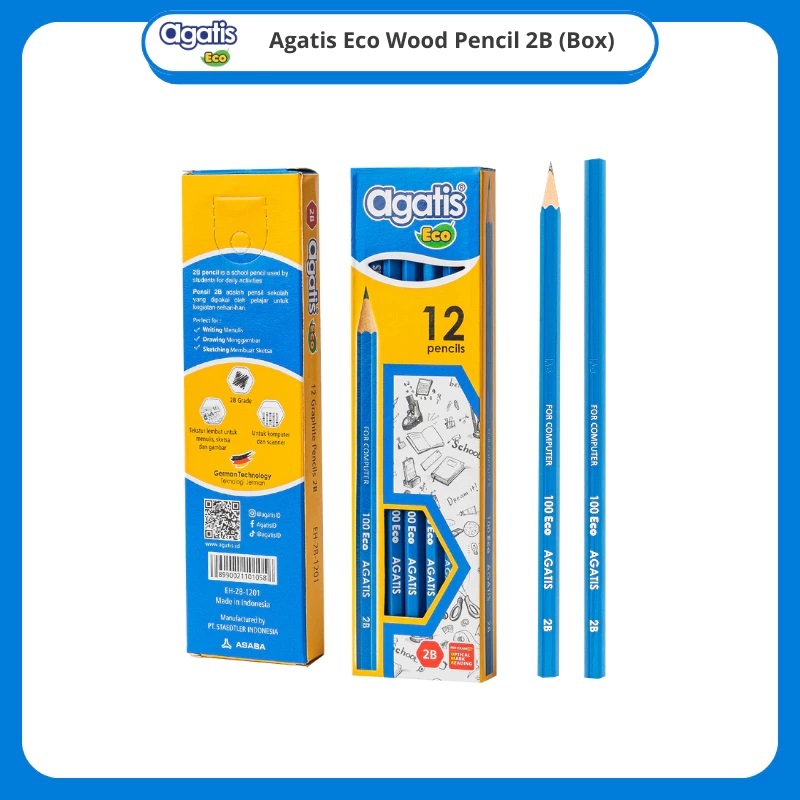 Jual Agatis Pensil Eco 2B isi 12 Pcs | Shopee Indonesia