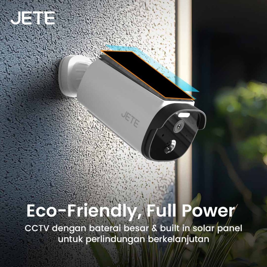 Jual JETE CTO2 | Kamera CCTV 3MP Solar Panel Outdoor Full HD Smart ...
