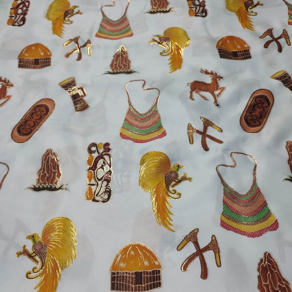 Jual NON COD - Kain Batik Papua Bahan Tisu Per meter | Shopee Indonesia