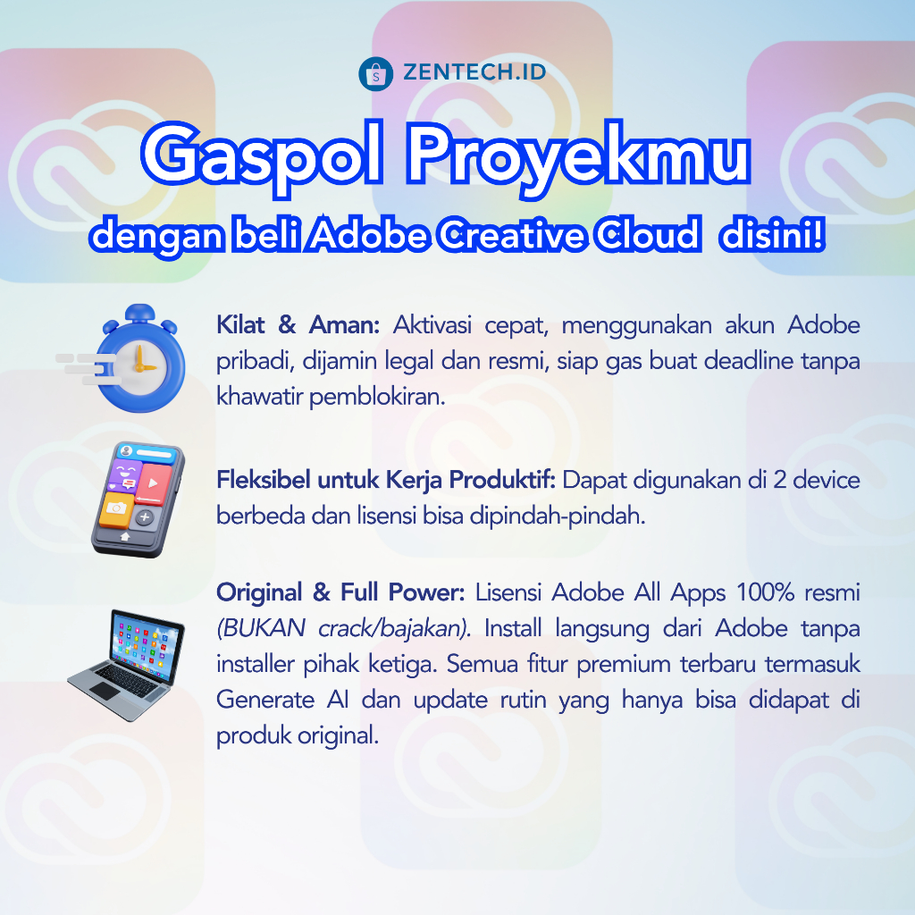 Jual Adobe Creative Cloud Original | Personal Account | All Apps ...