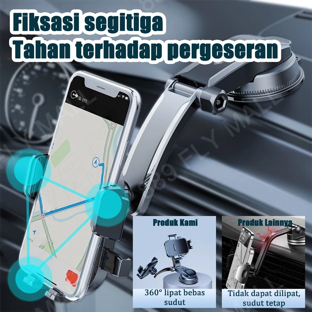 360° phone holder mobil car holder hp mobil dashboard stand holder hp mobil