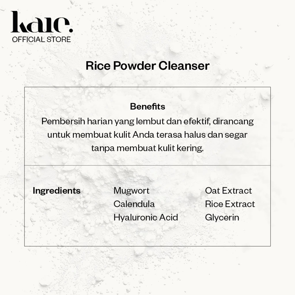 Jual [Buy 1 Get 1] KAIE - Rice Powder Cleanser with Mugwort, Calendula ...