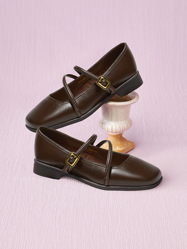You Nine Caramel Fudge Flat Shoes