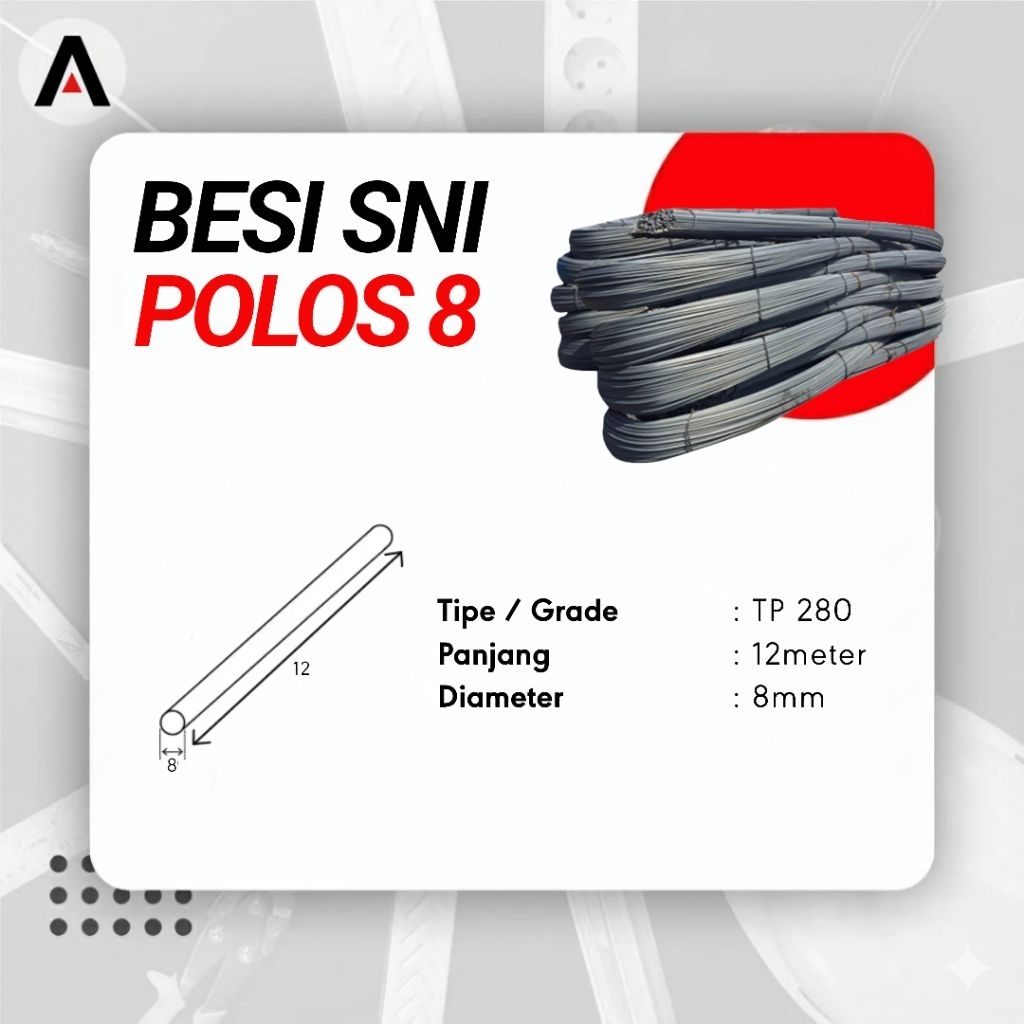 Jual Besi Beton Polos 8 SNI ASLI | Shopee Indonesia