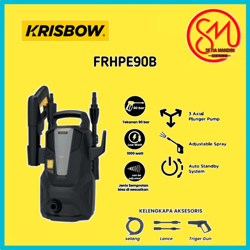 Jual KRISBOW FRHPE90B High Pressure Cleaner Home Use 90 Bar | Shopee ...