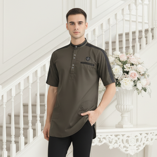Baju Koko Casualist - Kurta Pakistan Pria Premium Quality Kemko Kemeja Koko Dewasa - M L XL