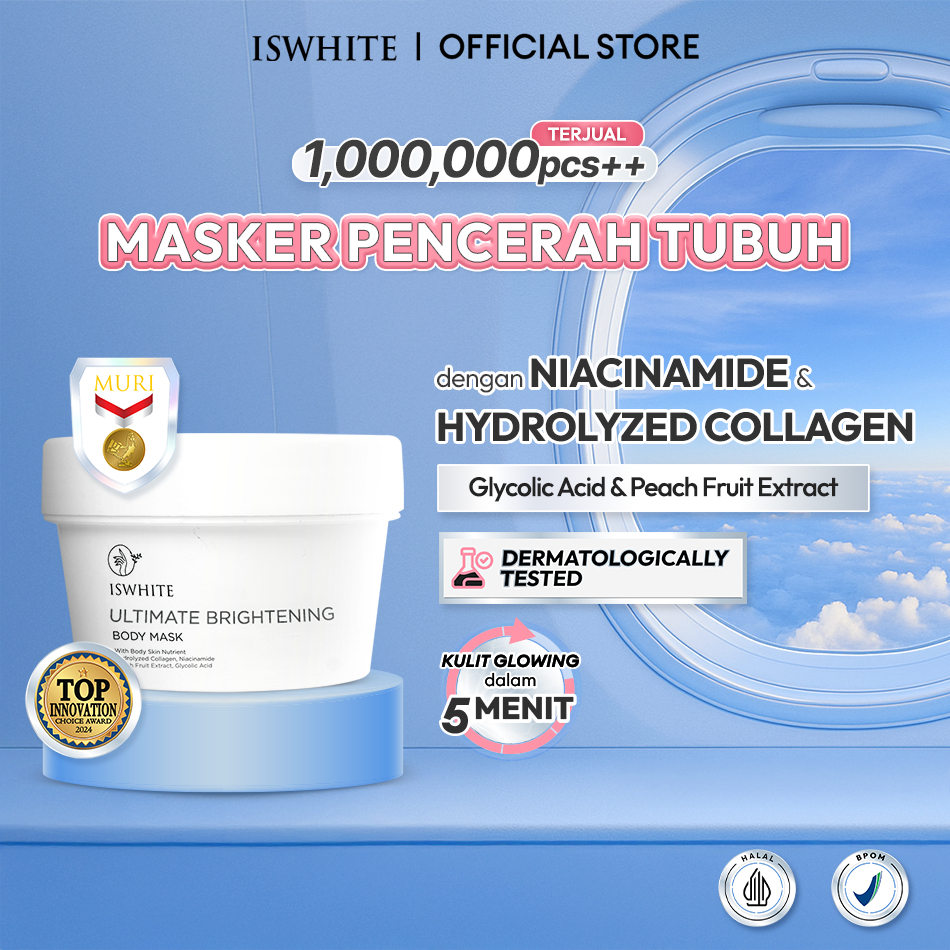 Jual [ MASKER PENCERAH BADAN ] ISWHITE Ultimate Brightening Body Mask ...