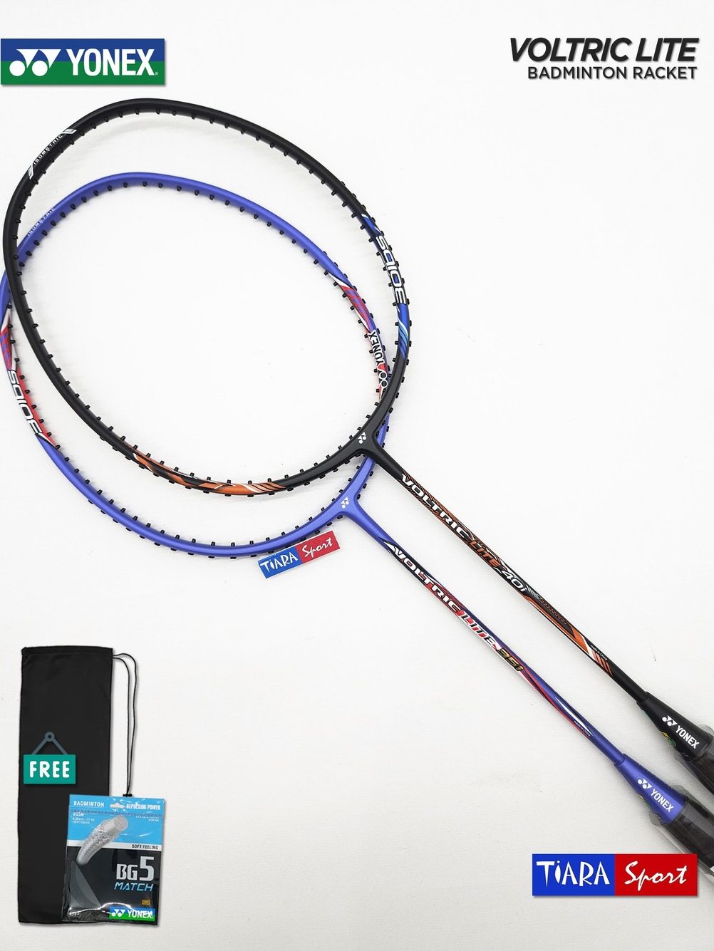 Jual Raket YONEX Voltrix Lite - Blue 35i / Black Orange 40i - 5U ...