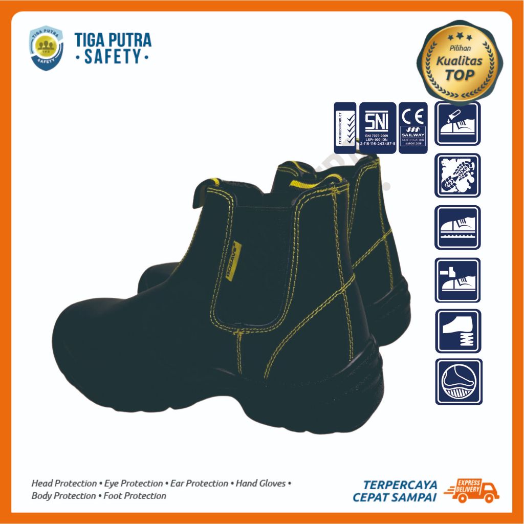 Jual Gosave Delta Safety Shoes Sepatu Boots Middle-cut Steel Toe ...