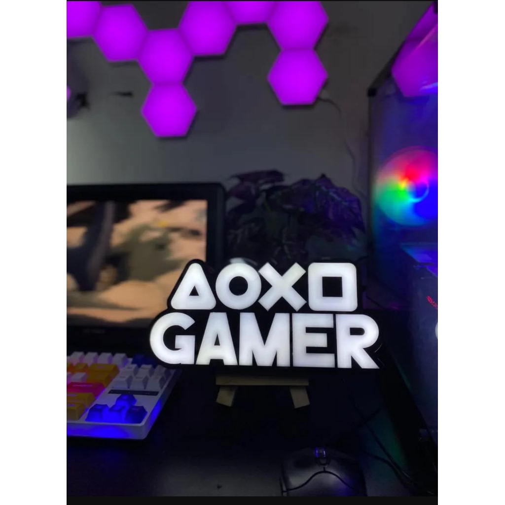 Jual custom acrylic indoor neon box gamer light box | Shopee Indonesia