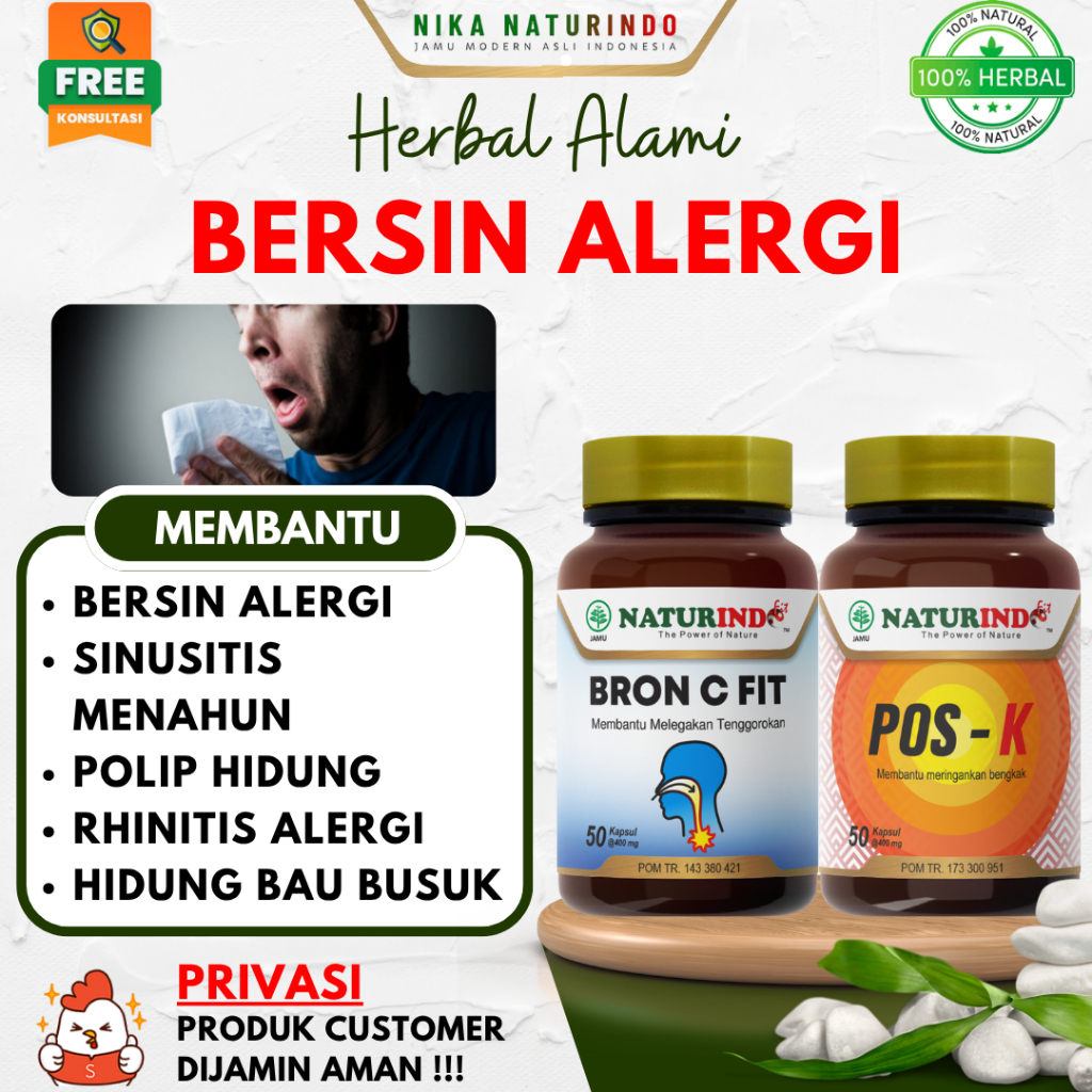 Jual Obat Herbal Sinusitis Polip Hidung Rhinitis Alergi Batuk Pilek ...