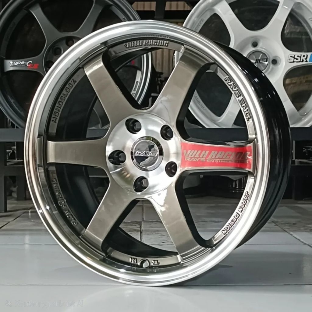 Jual velg mobil ring 17 VOLKRAYS TE37 FLOW FORMING lebar 8 ET 40 velg ...