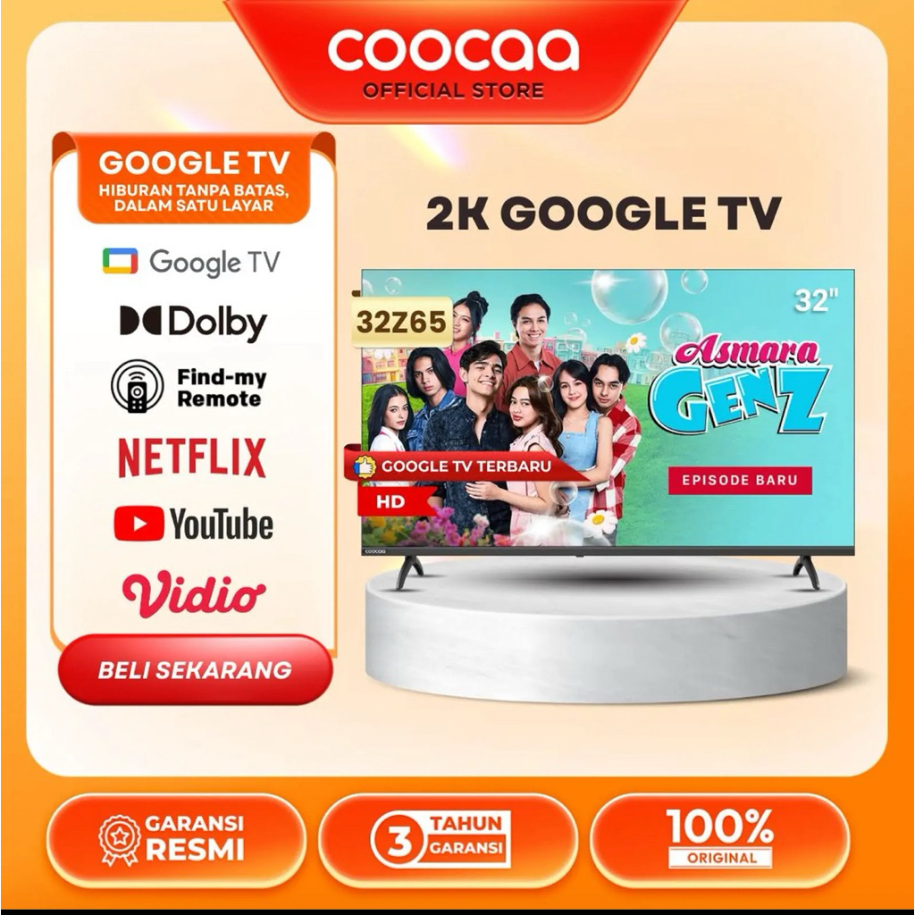 Jual LED COOCAA SMART GOOGLE 32Z65 / 32Z55 GOOGLE TV 32INCH FREE BUBBLE ...
