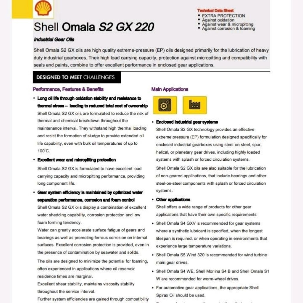 Jual Shell Omala S2 GX 220 Gear Oil (ISO VG 220) Original Pail 20 liter ...