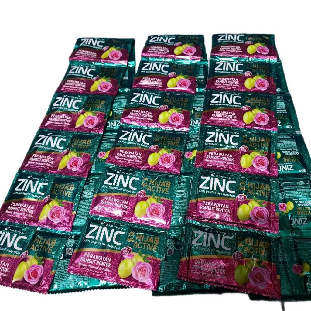 Jual [PAKET 3 RENCENG TOTAL 72 SASET = 36 PASANG] ZINC HIJAB ACTIVE ...