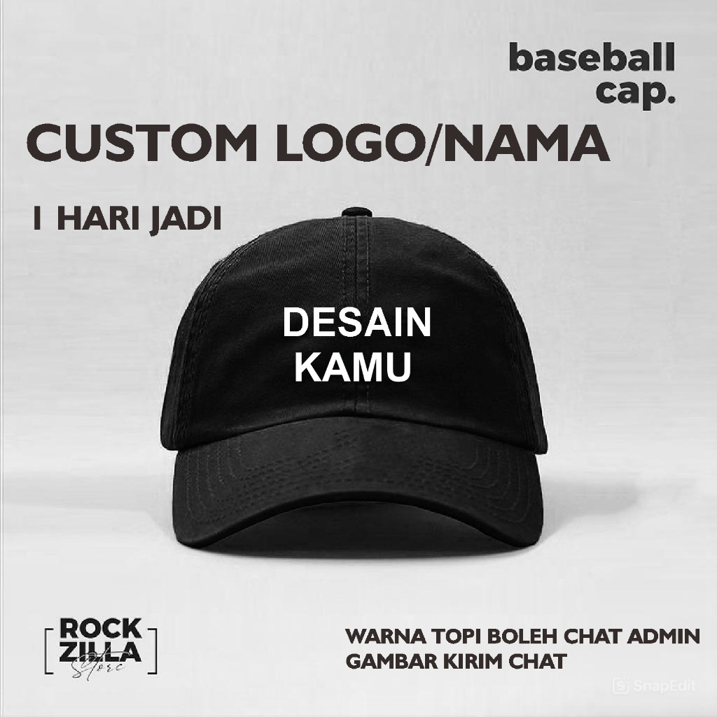 Jual Topi Baseball CUSTOM DESIGN SUKA SUKA Keren Pria & Wanita Polos ...