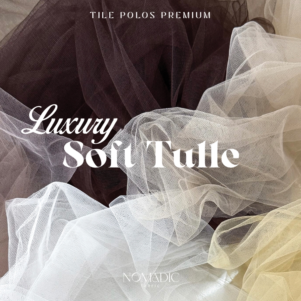 Jual ½ Meter Soft Tulle Polos Luxury / Tile Polos / Tile Polos Premium ...