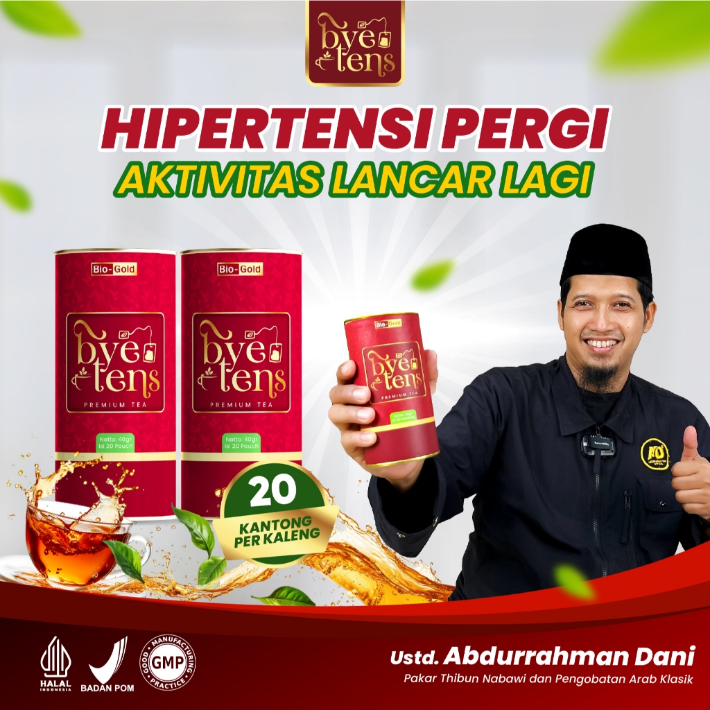 Bye Tens Premium Tea Teh Herbal Untuk Obat Darah Tinggi, Hipertensi dan Kolesterol Alami BPOM