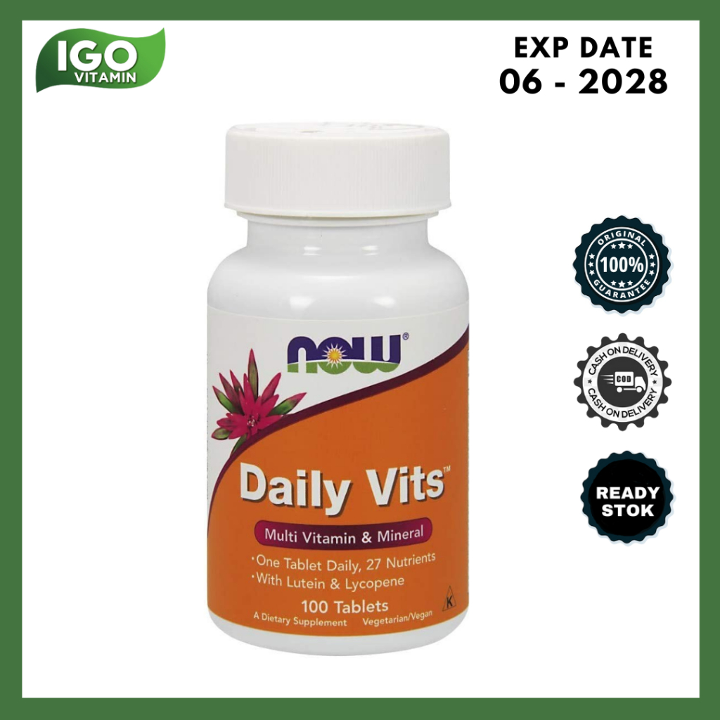 Jual Vitamin Suplemen Daily Vits Now Multi Vitamin dan Mineral 100 ...